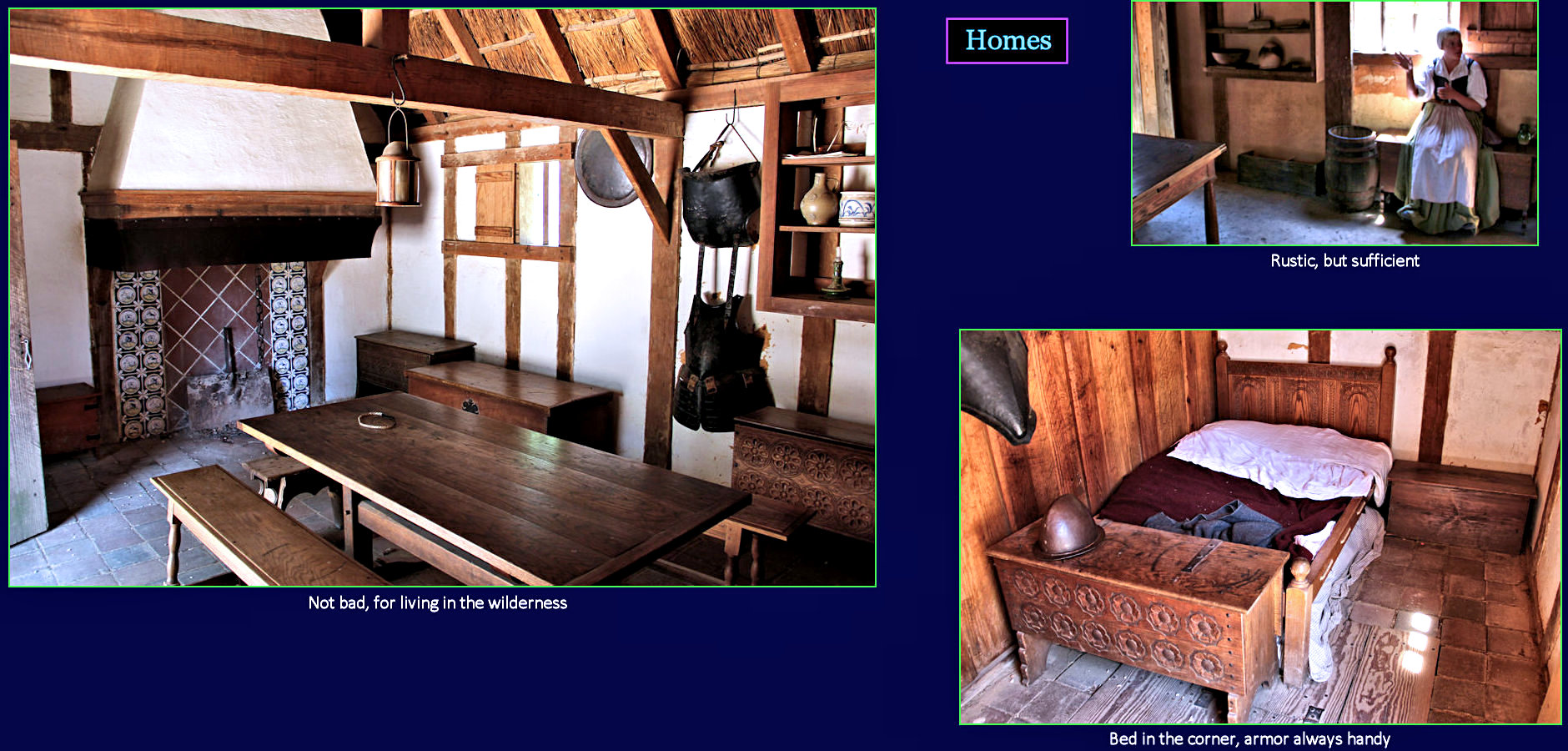 Jamestown homes, 1620